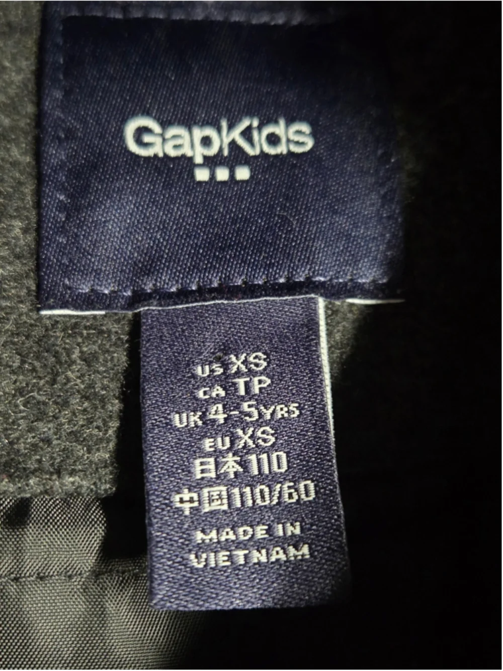 Boys Gap Wool-Blend Field Jacket Size XS Grey Gorpcore Outdoorsy